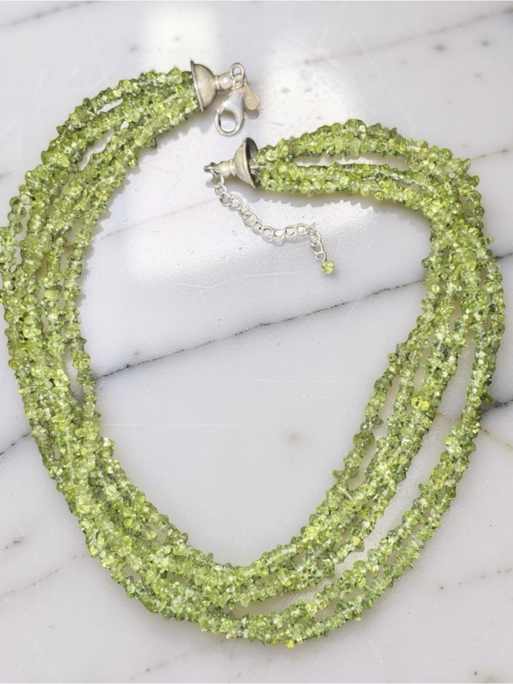 Silpada Multi-Strand Peridot Gemstone Necklace - Picture 2 of 4